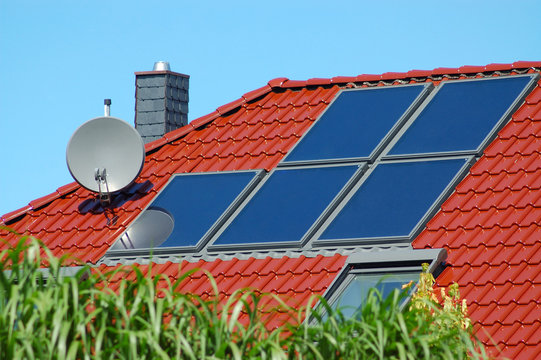 Solaranlage auf einem Hausdach