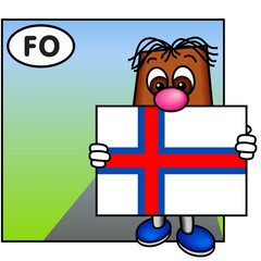 'Brownie' Showing the Flag of the Faroe Islands
