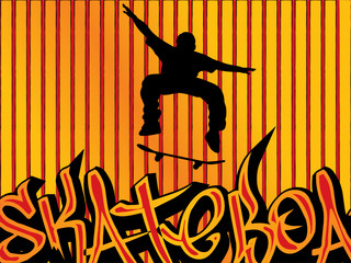 skateboard background 2 orange © Julydfg