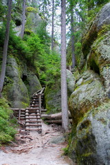 path into rocks