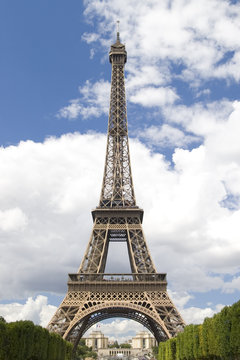 Eiffel tower on blue sky