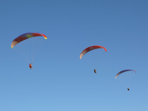 Flights on a paraplane