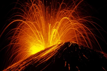 Crédence de cuisine en verre imprimé Volcan Krakatoa