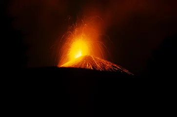 Crédence de cuisine en verre imprimé Volcan Krakatoa