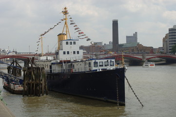 Docked ship