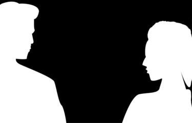 couple sur fond noir