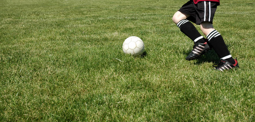Youth Soccer Player, Going Towards The Goal
