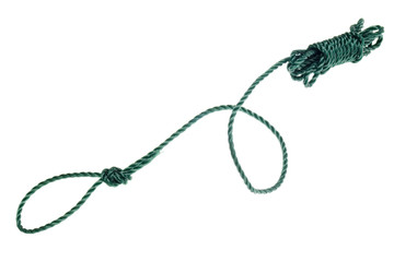 Naklejka premium Green nylon rope..