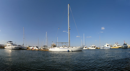 Yacht at a mooring