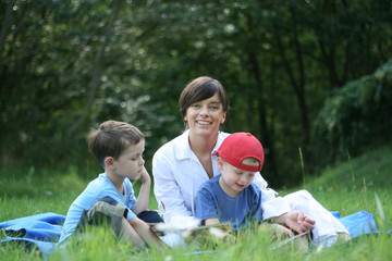 reading outside