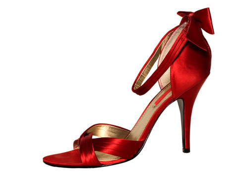 elegant red shoe on high heel