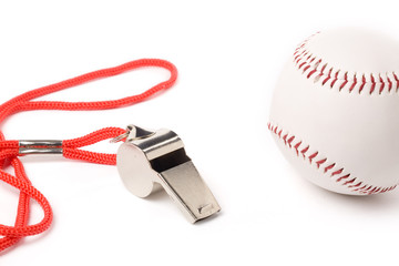 metal Whistle and Baseball