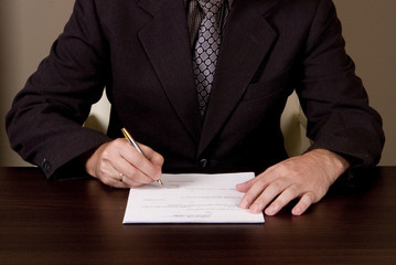 signing a contract