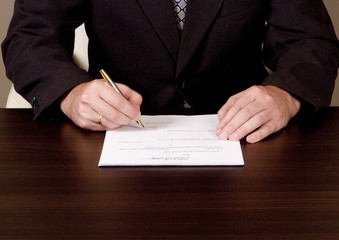 signing a contract