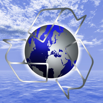 Symbole de recyclage pour la terre