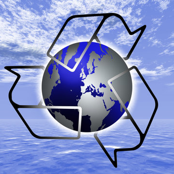 Symbole de recyclage pour la terre