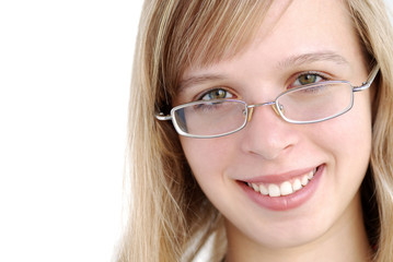 ragazza con occhiali