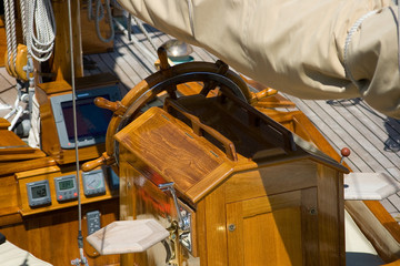 Fototapeta premium Navigation computers on sail boat