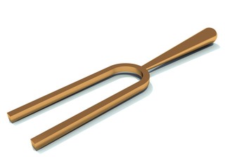music professional tuning fork from gold