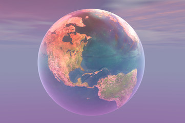 3D render of the earth