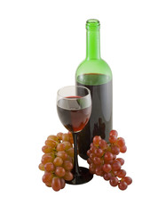 Grapes and red wine