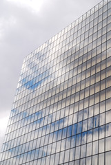 white building and window on blue sky