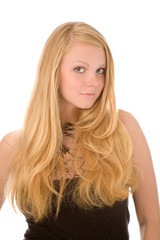 Naklejka premium blond kobieta