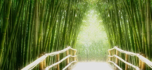 Fototapete Rund Bambus-Allee © avarooa