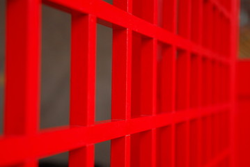 red doors of the Chinese temple
