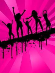 Obraz na płótnie Canvas Grunge party girls