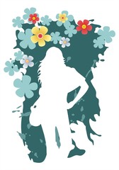 Woman on a dark background