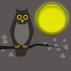 Halloween owl poster