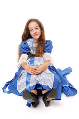 Fillette déguisée en princesse