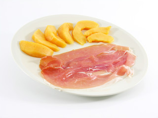 Jambon de bayonne et melon charentais