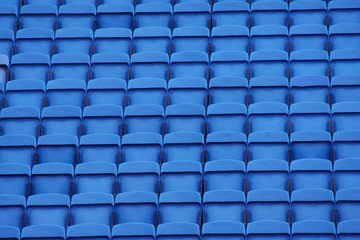 Fototapeta premium niebieskie plastikowe siedzenia