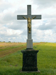 Fototapeta na wymiar Cross in Germany in the middle of nothing