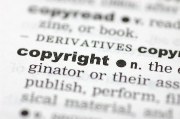 Obraz premium Definition of copyright
