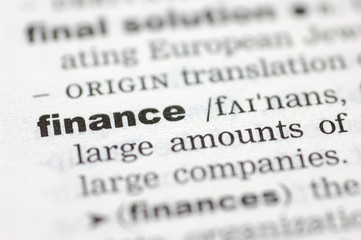 Fototapeta premium Definition of finance