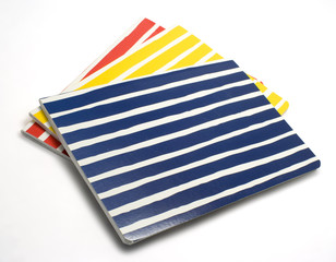 Striped notebooks