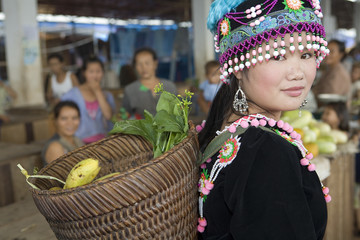 Hmongfrau in Laos