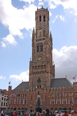 Fototapeta na wymiar Hall i Dzwonnica Brugge