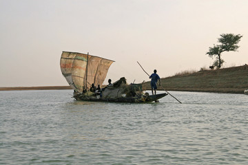 traversée au crépuscule
