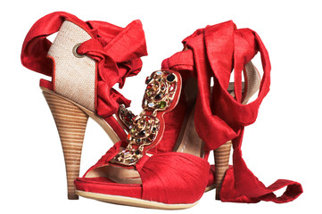 shoes with tapes