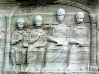 Detail of Theodosius Obelisk standing  in Istanbul