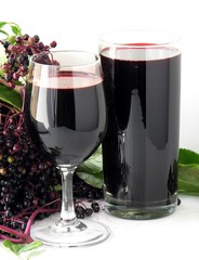 elder black berries and elder wine 