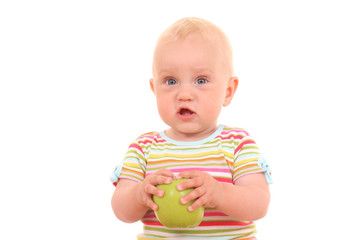 Fototapeta premium baby and apple