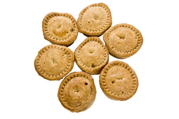 Circle of pork pies