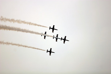  Red-Bull Air Race (Budapest 2007 ) jets flying at airshow