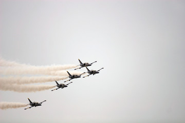  Red-Bull Air Race (Budapest 2007 ) jets flying at airshow