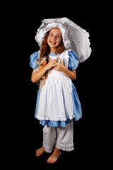 Enfant déguisé en bergère